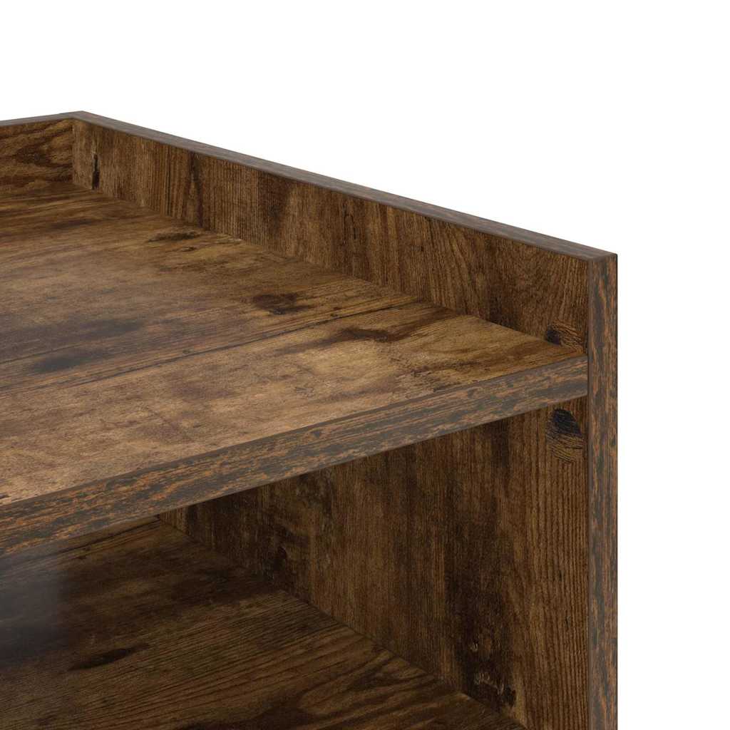 Bedside Table Smoked oak 40 x 40 x 61 cm Engineered wood