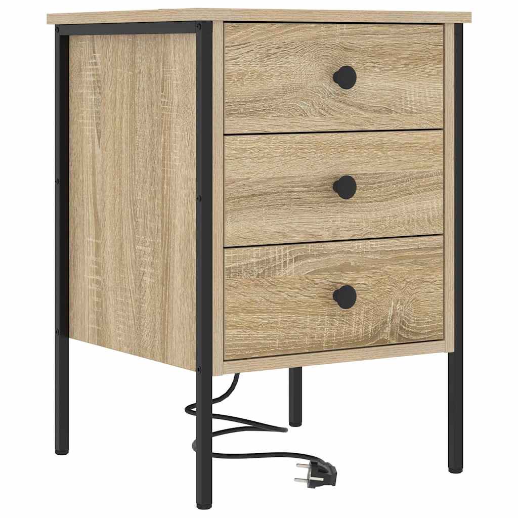 Bedside Cabinet Sonoma oak 42 x 41 x 61 cm Engineered wood