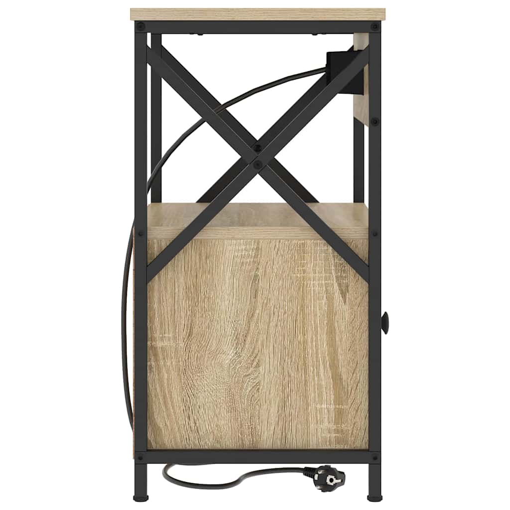 Bedside Cabinet Sonoma oak 40 x 31 x 60 cm Engineered wood