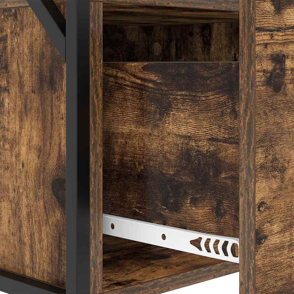 Bedside Cabinet Smoked oak 40 x 31 x 60 cm Engineered wood