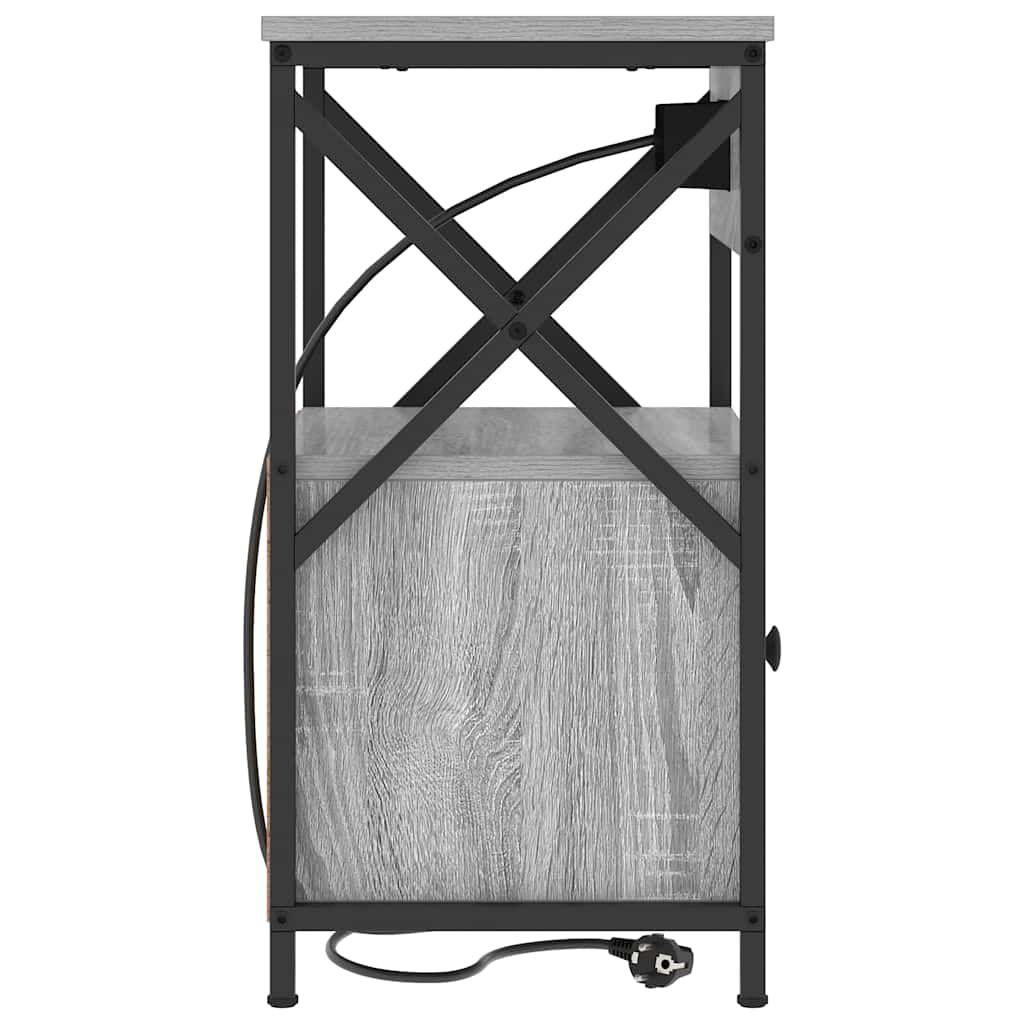 Bedside Cabinet with Drawer 2 pcs Grey sonoma 40 x 31 x 60 cm