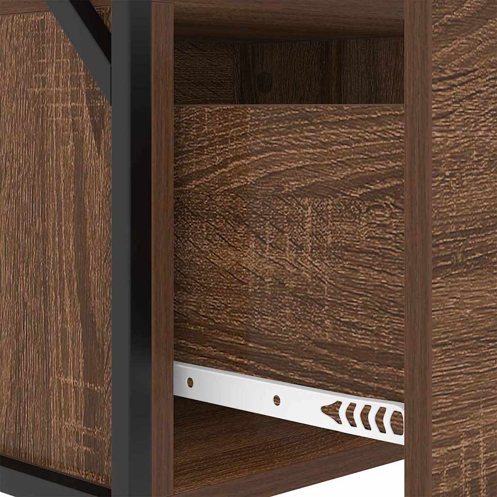 Bedside Cabinet Brown oak 40 x 31 x 60 cm Engineered wood