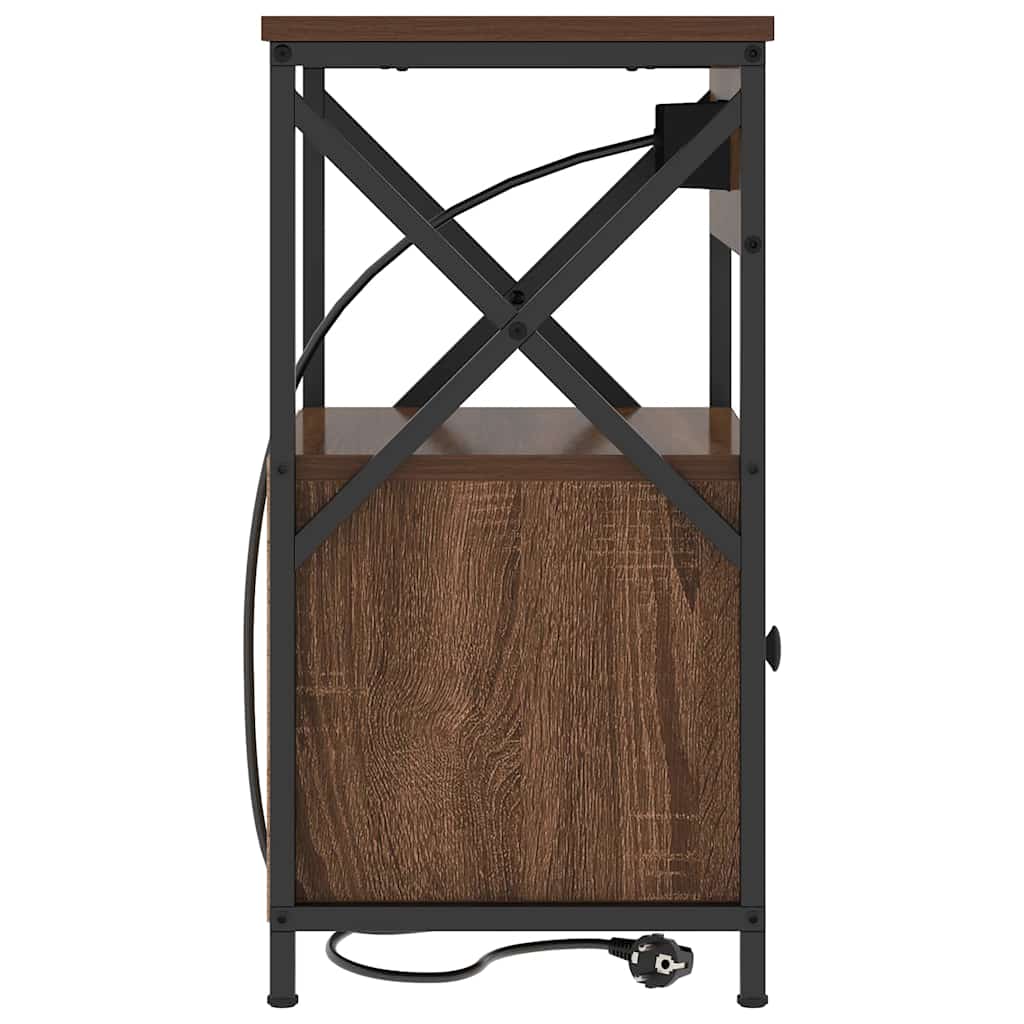 Bedside Cabinet Brown oak 40 x 31 x 60 cm Engineered wood