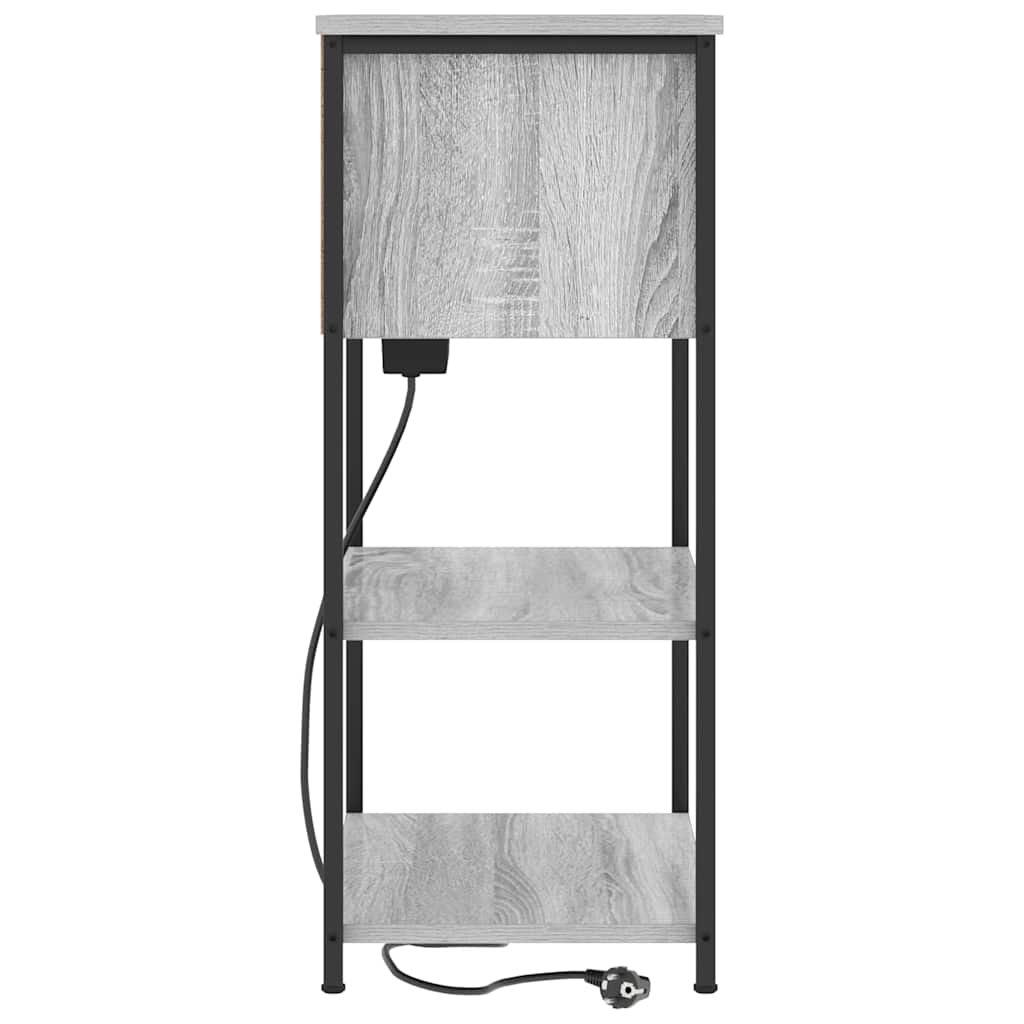 Bedside Cabinet Grey sonoma 55 x 31 x 76 cm Engineered wood