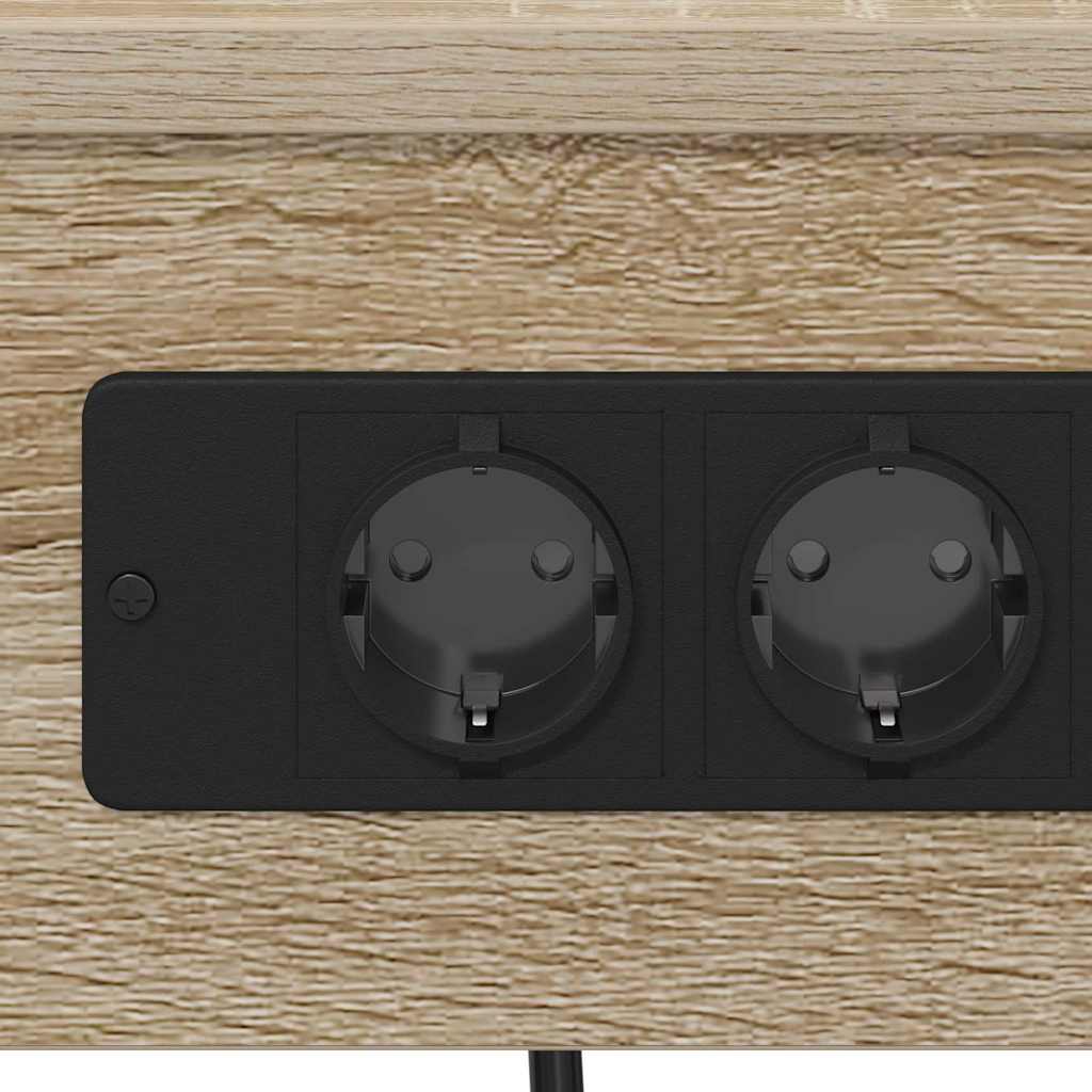 Bedside Cabinet with Charging Station with Shelf Sonoma oak