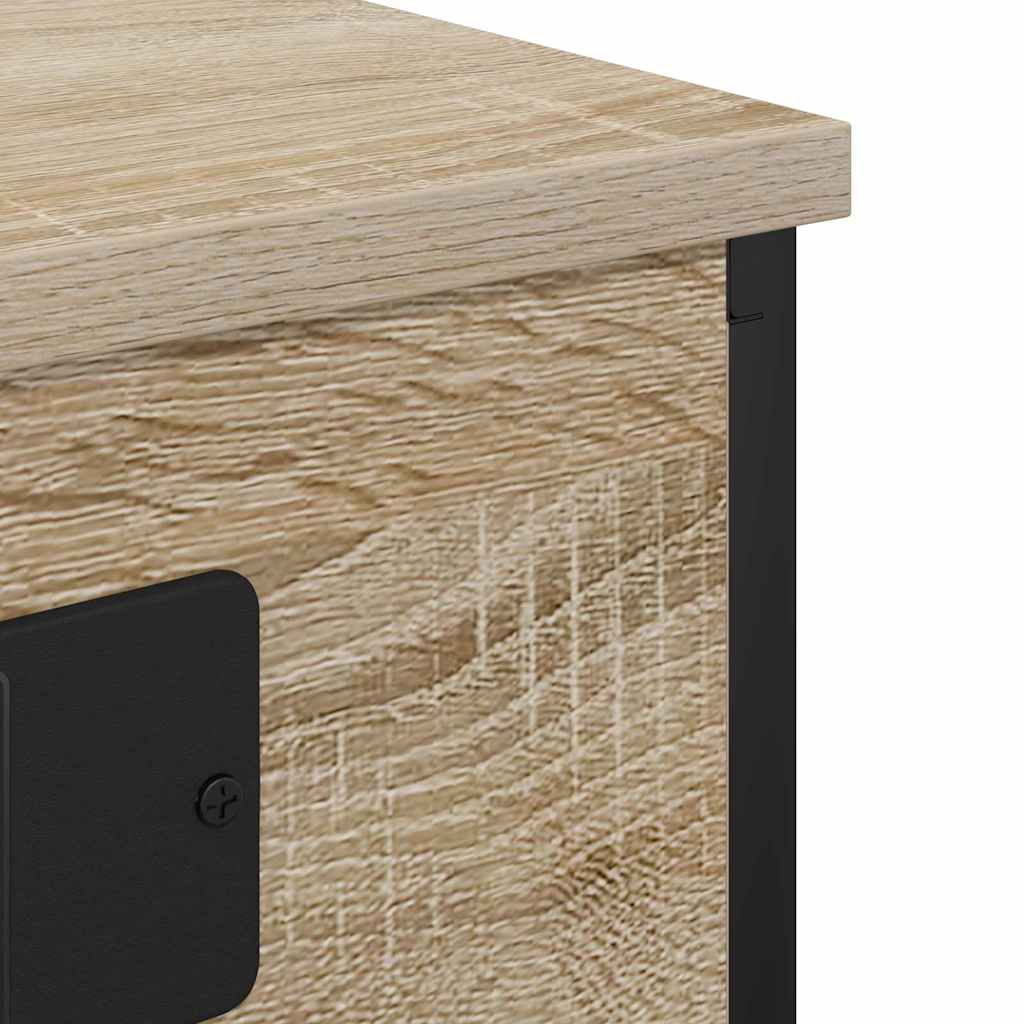 Bedside Cabinet Sonoma oak 41 x 31 x 76 cm Engineered wood