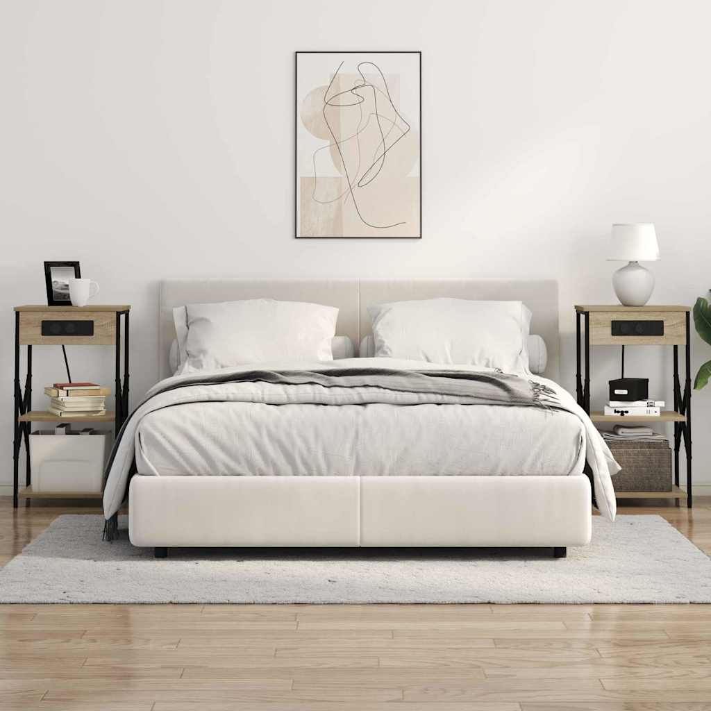 Bedside Cabinet Sonoma oak 41 x 31 x 76 cm Engineered wood