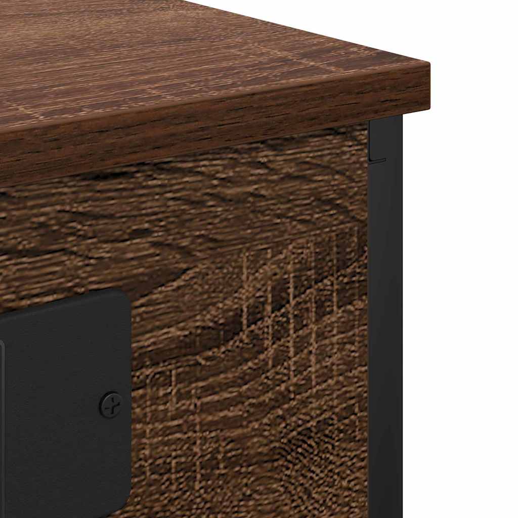 Bedside Cabinet 2 pcs Brown oak 41 x 31 x 76 cm Engineered wood
