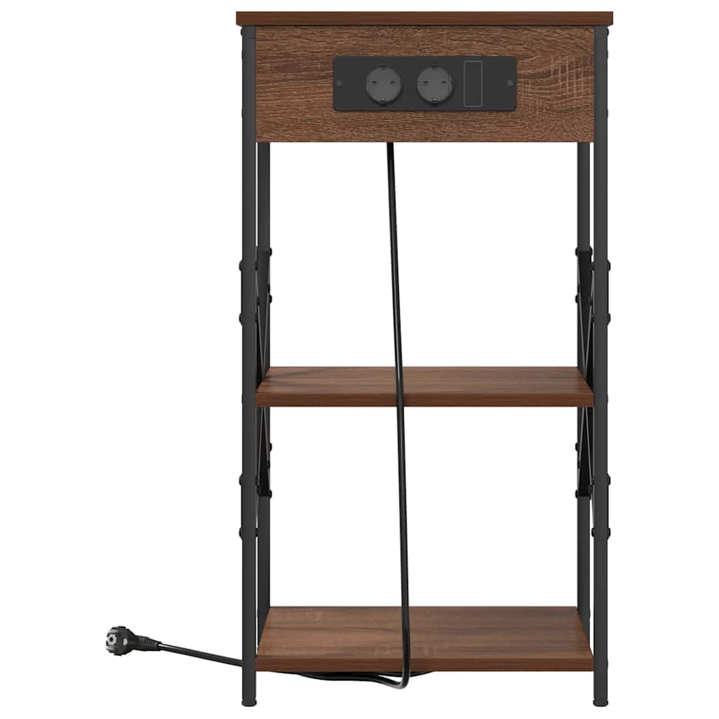 Bedside Cabinet 2 pcs Brown oak 41 x 31 x 76 cm Engineered wood