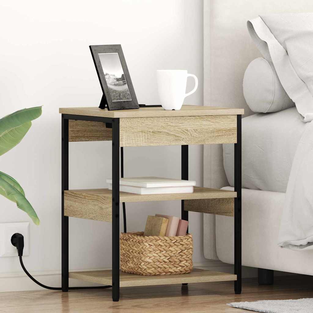 Bedside Cabinet Sonoma oak Engineered wood