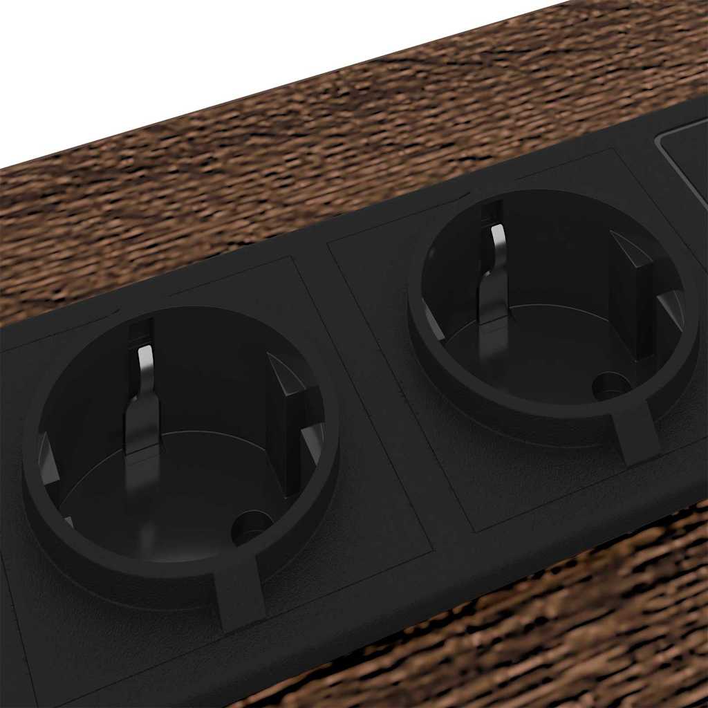 Bedside Cabinet 2 pcs Brown oak Engineered wood