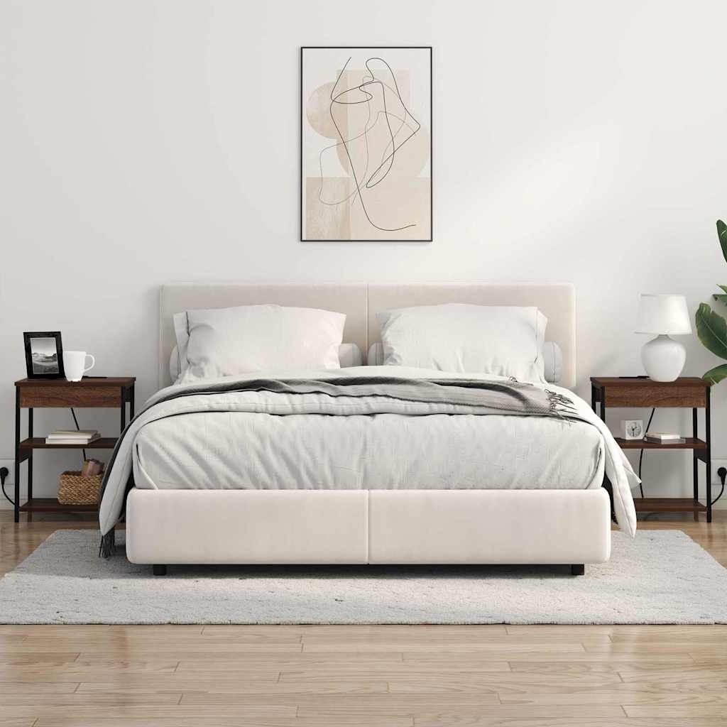 Bedside Cabinet 2 pcs Brown oak Engineered wood