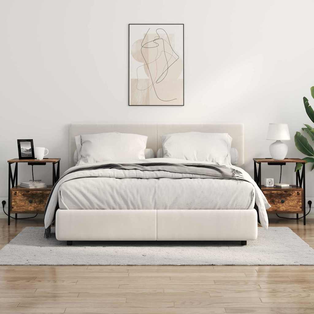 Bedside Cabinet Smoked oak 41.5 x 40.5 x 55 cm Engineered wood