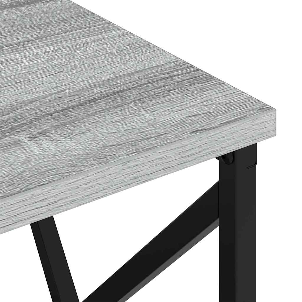 Bedside Cabinet with Charging Station with Drawer Grey sonoma