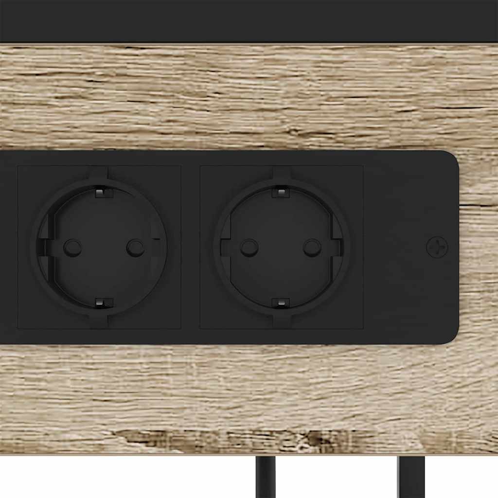 Bedside Cabinet Sonoma oak 40 x 27 x 76 cm Engineered wood