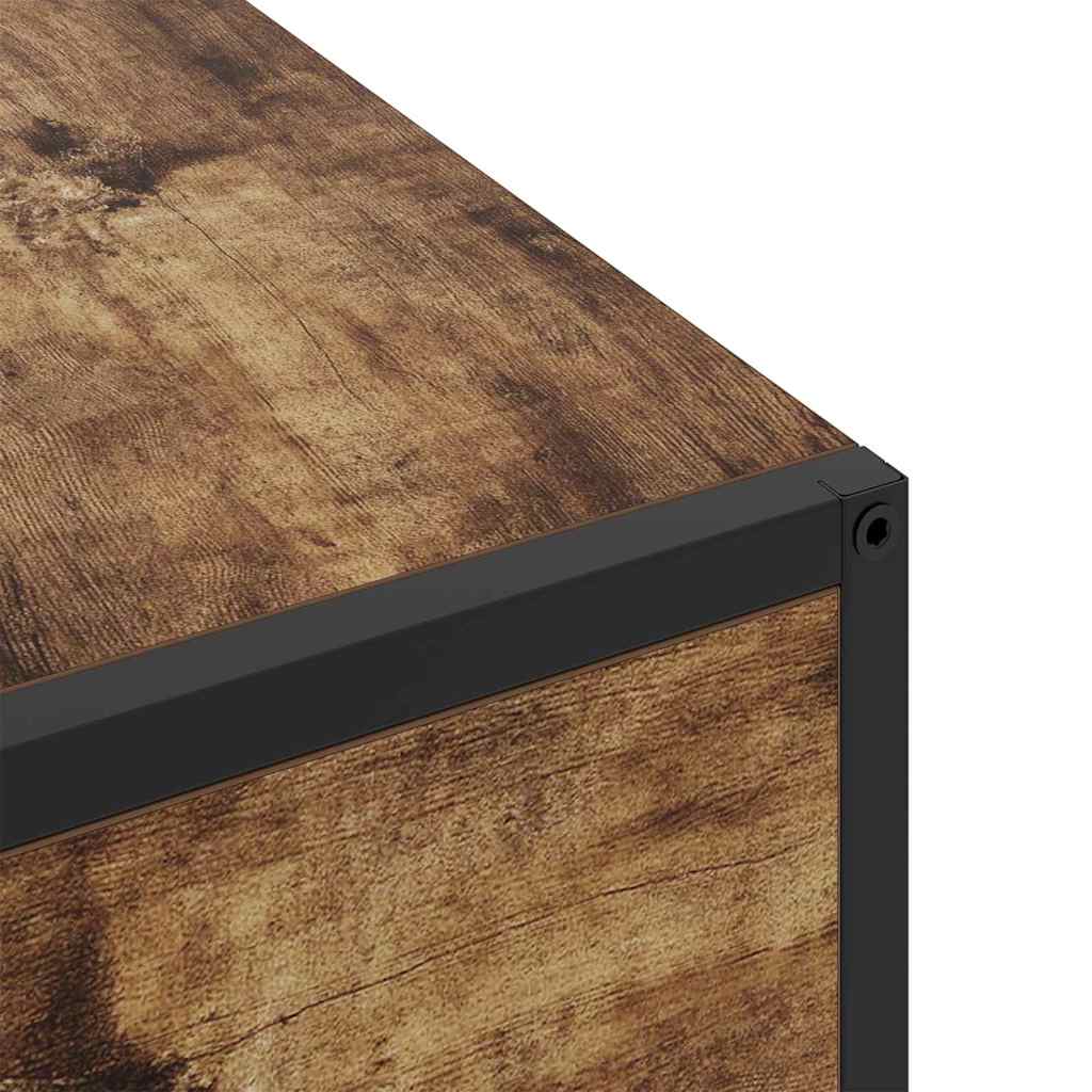 Bedside Cabinet Smoked oak 40 x 27 x 76 cm Engineered wood