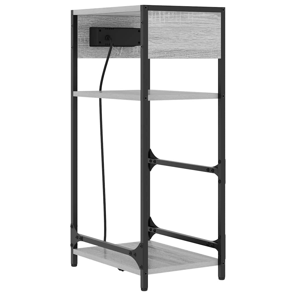 Bedside Cabinet Grey sonoma 40 x 27 x 76 cm Engineered wood