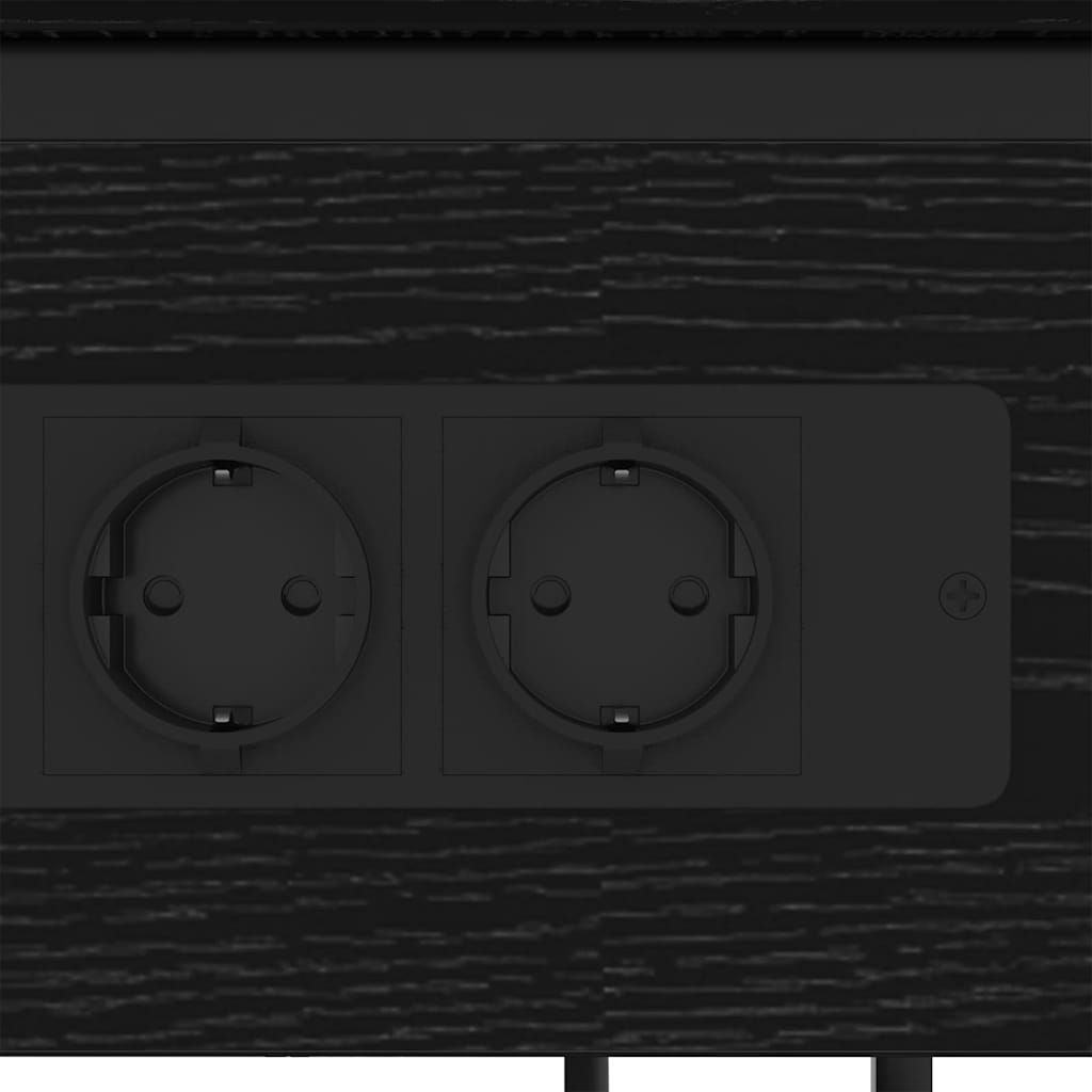 Bedside Cabinet Black oak 41 x 28 x 76 cm Engineered wood