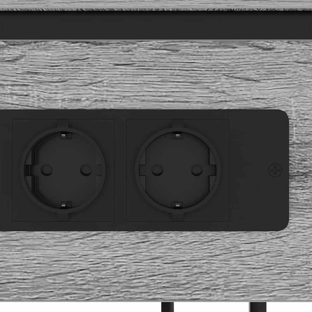 Bedside Cabinet Grey sonoma 41 x 28 x 76 cm Engineered wood