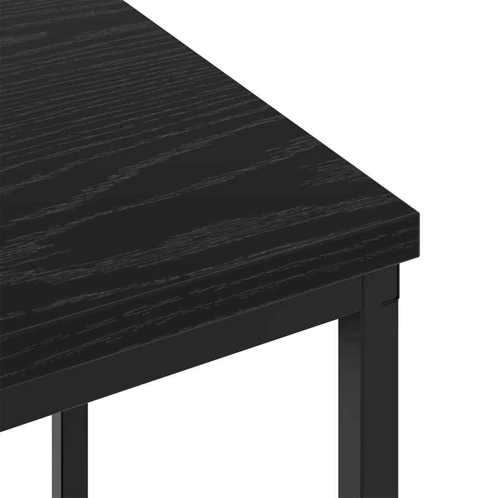 Bedside Table Black oak 38 x 30 x 48 cm Engineered wood