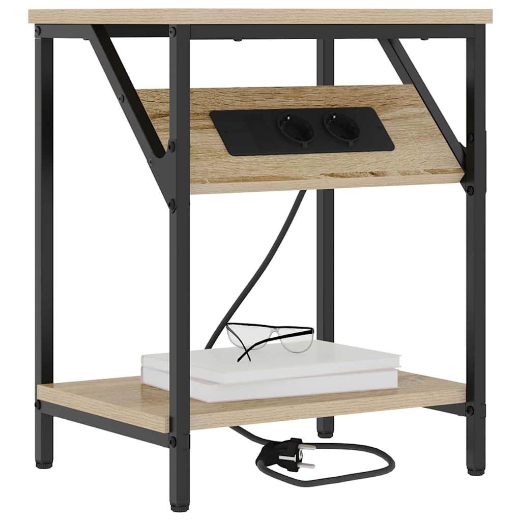 Bedside Table Sonoma oak 38 x 30 x 48 cm Engineered wood