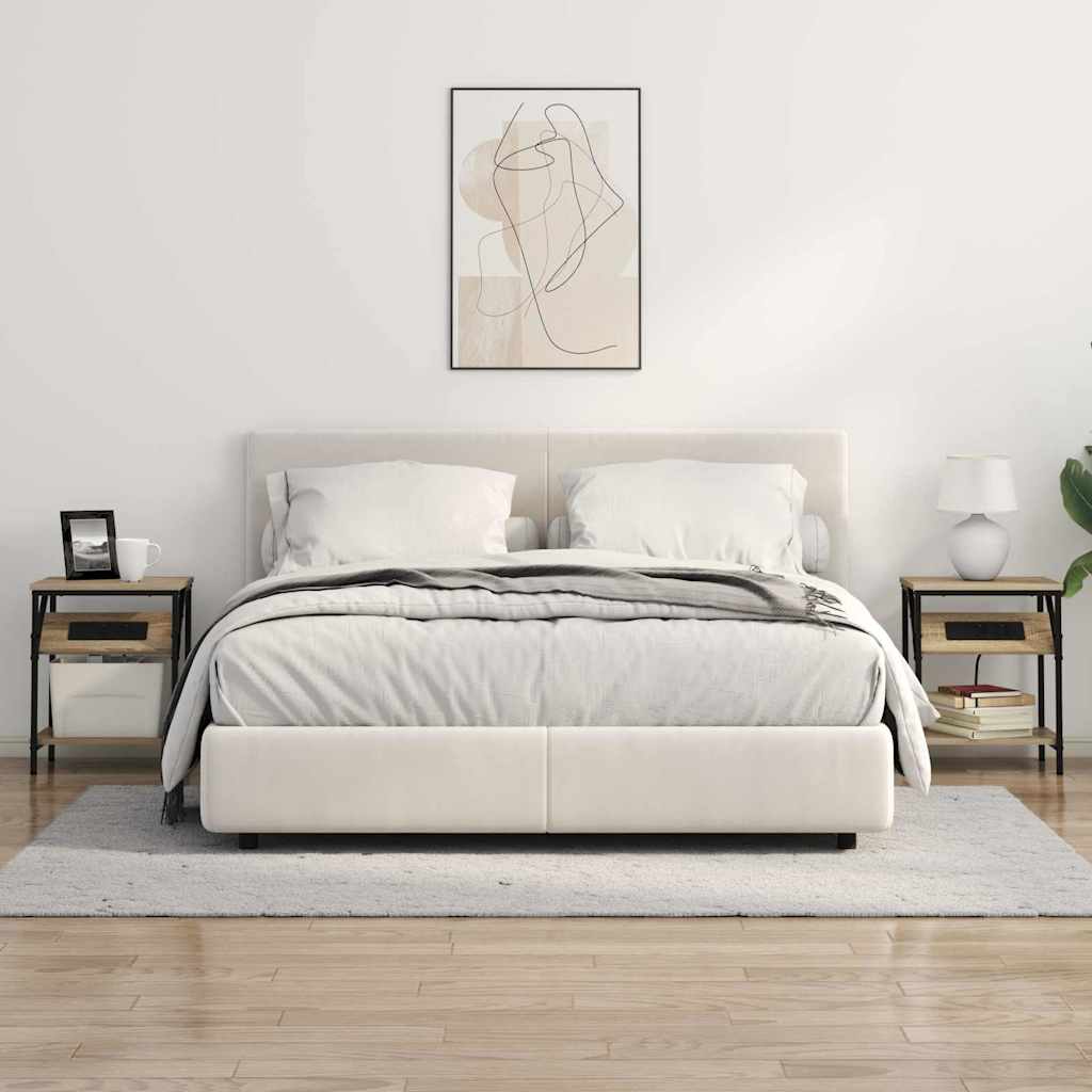 Bedside Table 2 pcs Sonoma oak 38 x 30 x 48 cm Engineered wood