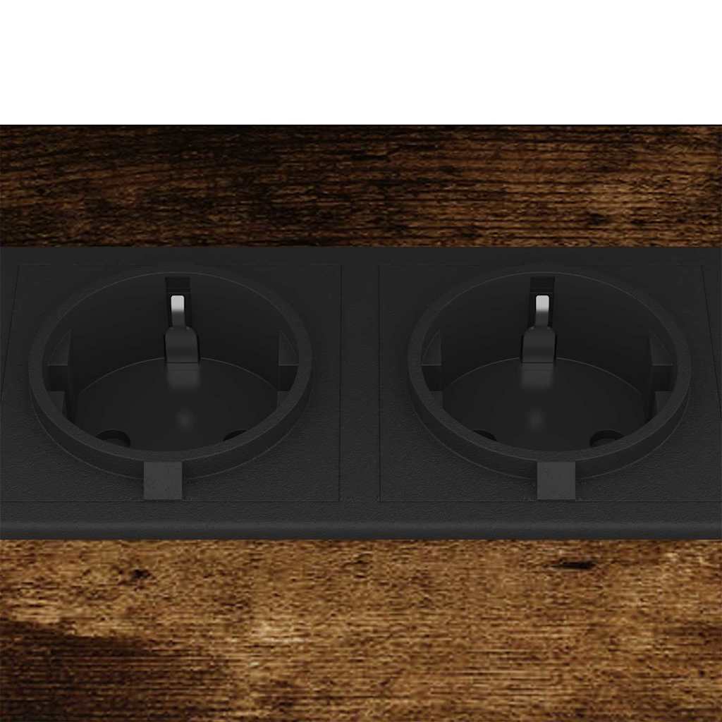 Bedside Table 2 pcs Smoked oak 38 x 30 x 48 cm Engineered wood