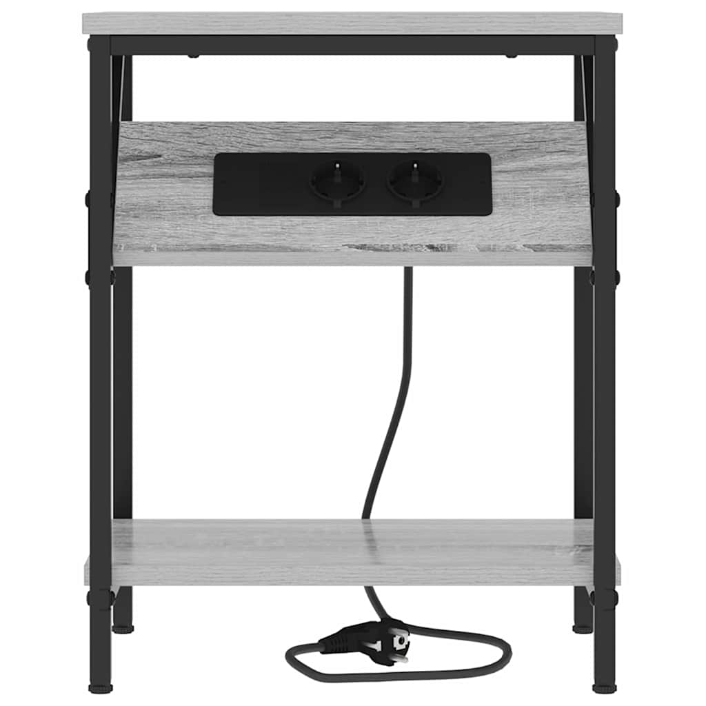 Bedside Table Grey sonoma 38 x 30 x 48 cm Engineered wood