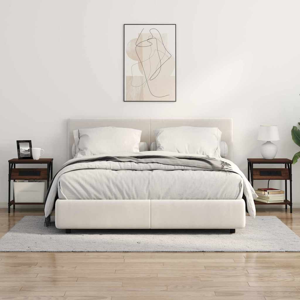 Bedside Table Brown oak 38 x 30 x 48 cm Engineered wood