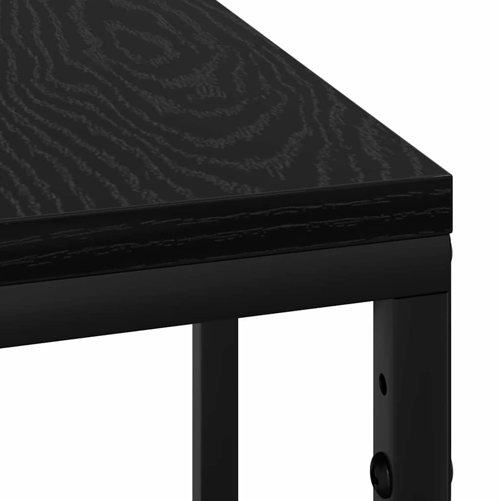 Bedside Table Black oak 41.5 x 26 x 60.5 cm Engineered wood