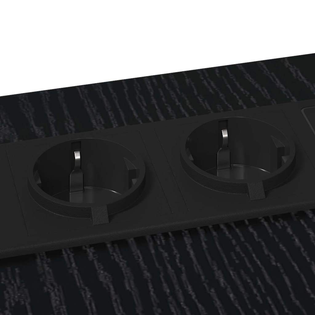 Bedside Table Black oak 41.5 x 26 x 60.5 cm Engineered wood