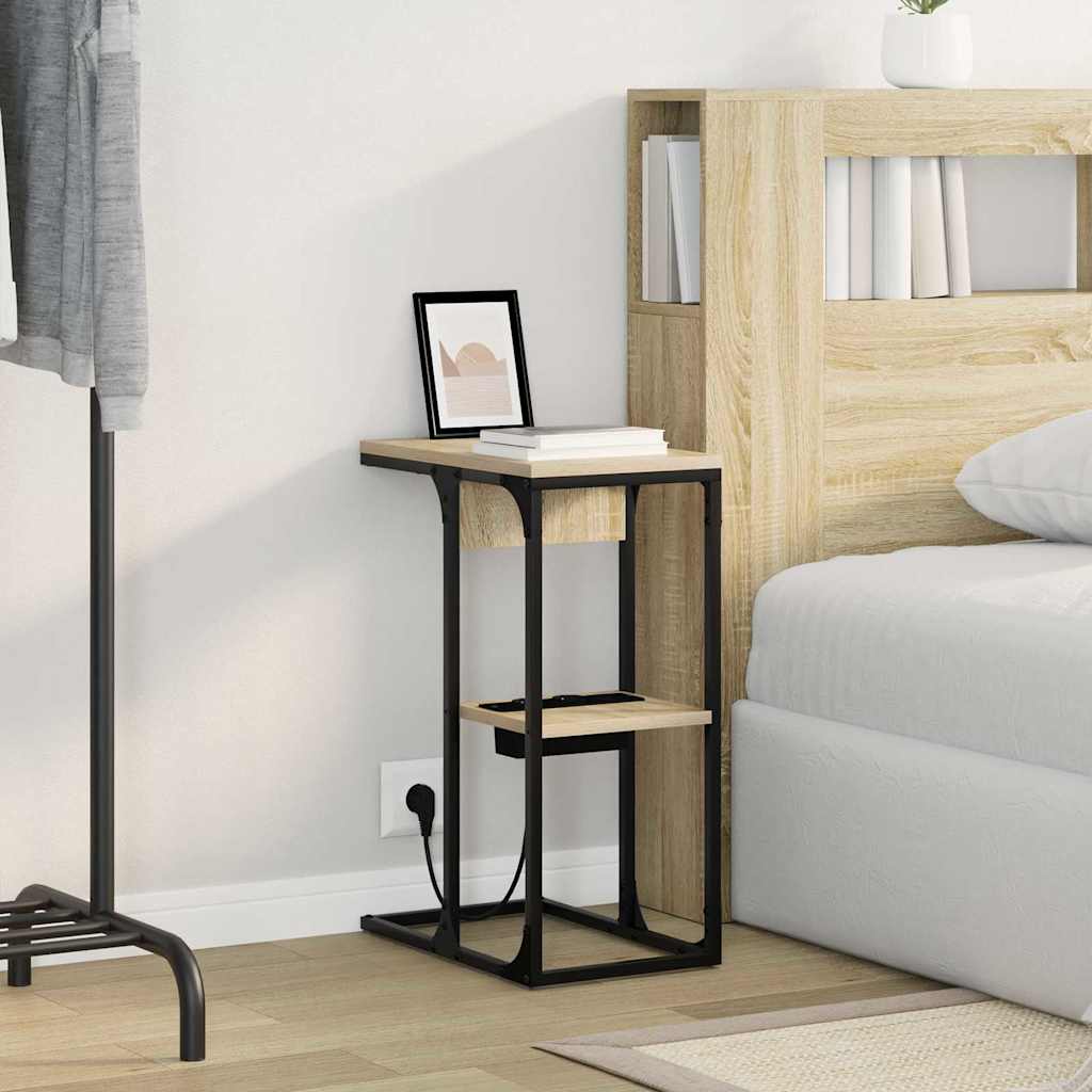 Bedside Table Sonoma oak 41.5 x 26 x 60.5 cm Engineered wood