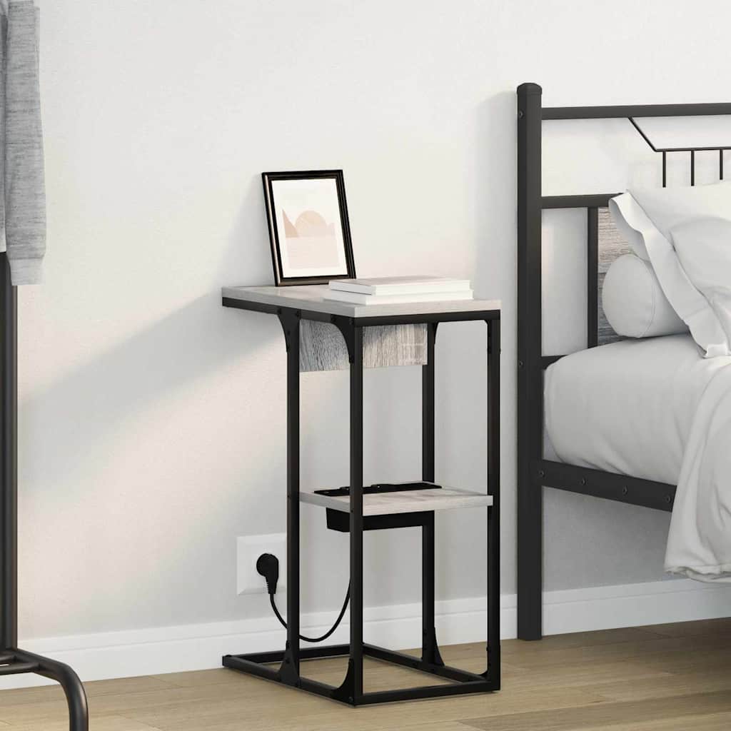 Bedside Table Grey sonoma 41.5 x 26 x 60.5 cm Engineered wood