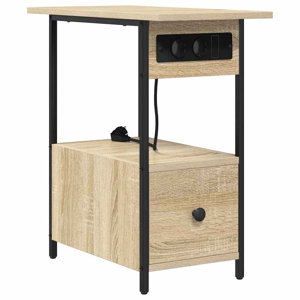 Bedside Cabinet Sonoma oak 60 x 30 x 61 cm Engineered wood