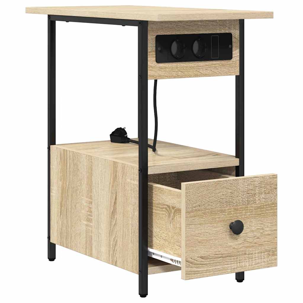 Bedside Cabinet Sonoma oak 60 x 30 x 61 cm Engineered wood