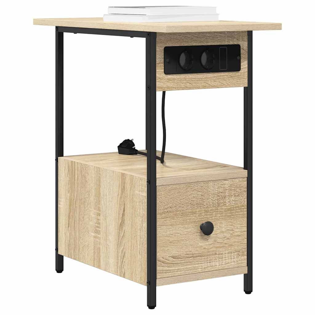 Bedside Cabinet Sonoma oak 60 x 30 x 61 cm Engineered wood