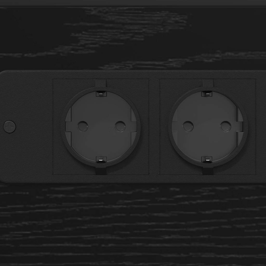 Bedside Table Black oak Engineered wood