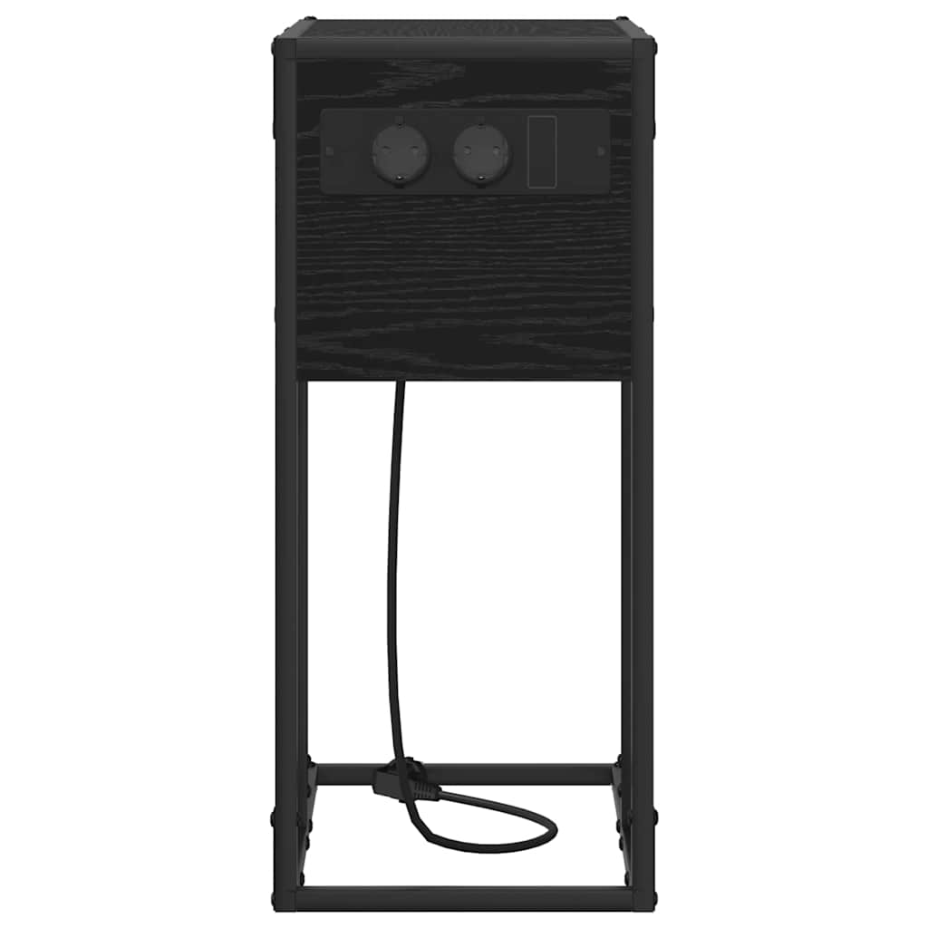 Bedside Table Black oak Engineered wood