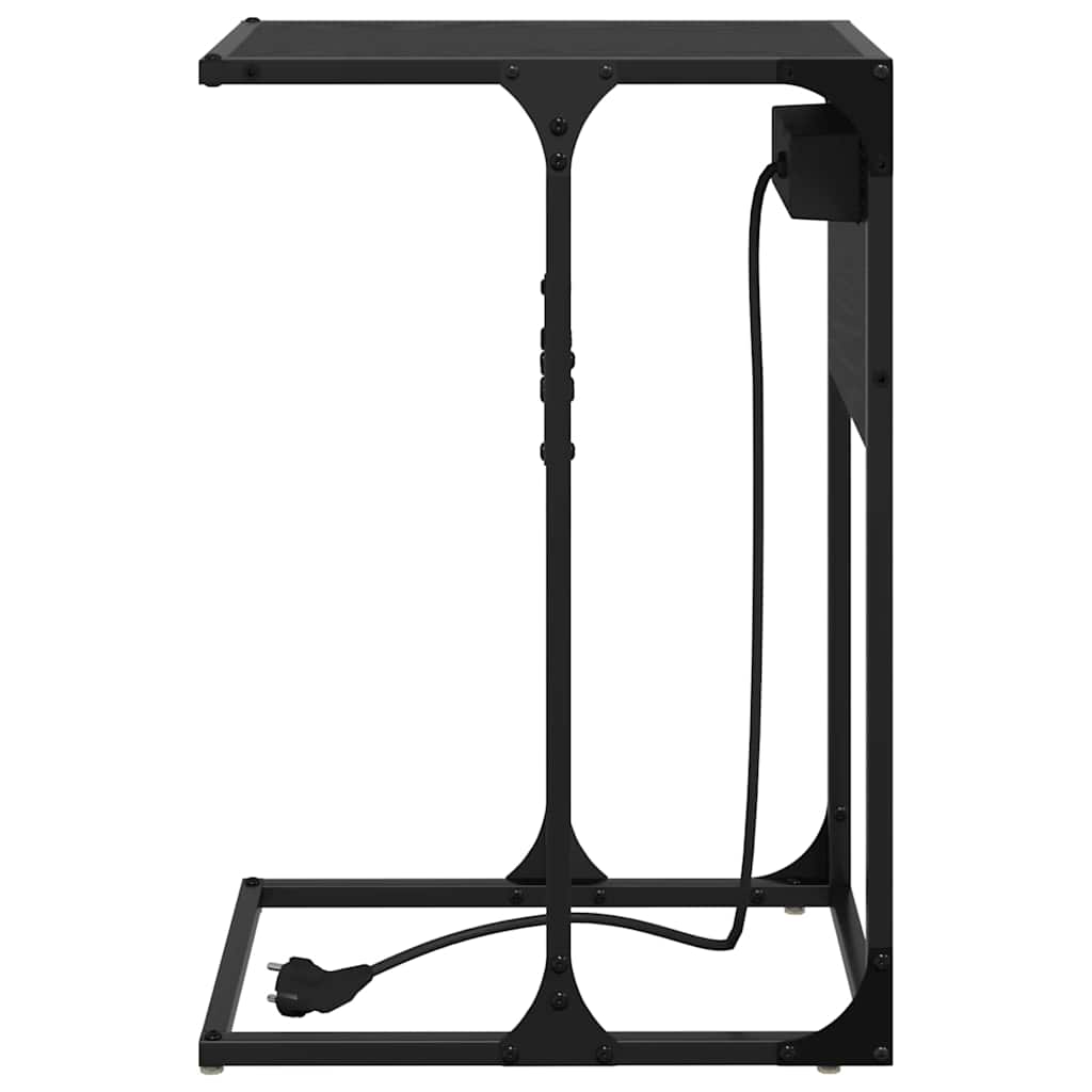 Bedside Table Black oak Engineered wood