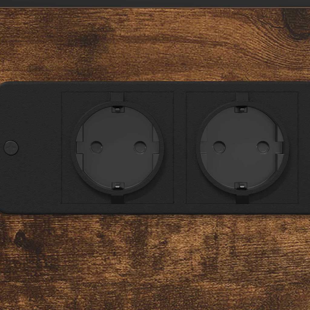 Bedside Table Smoked oak Engineered wood