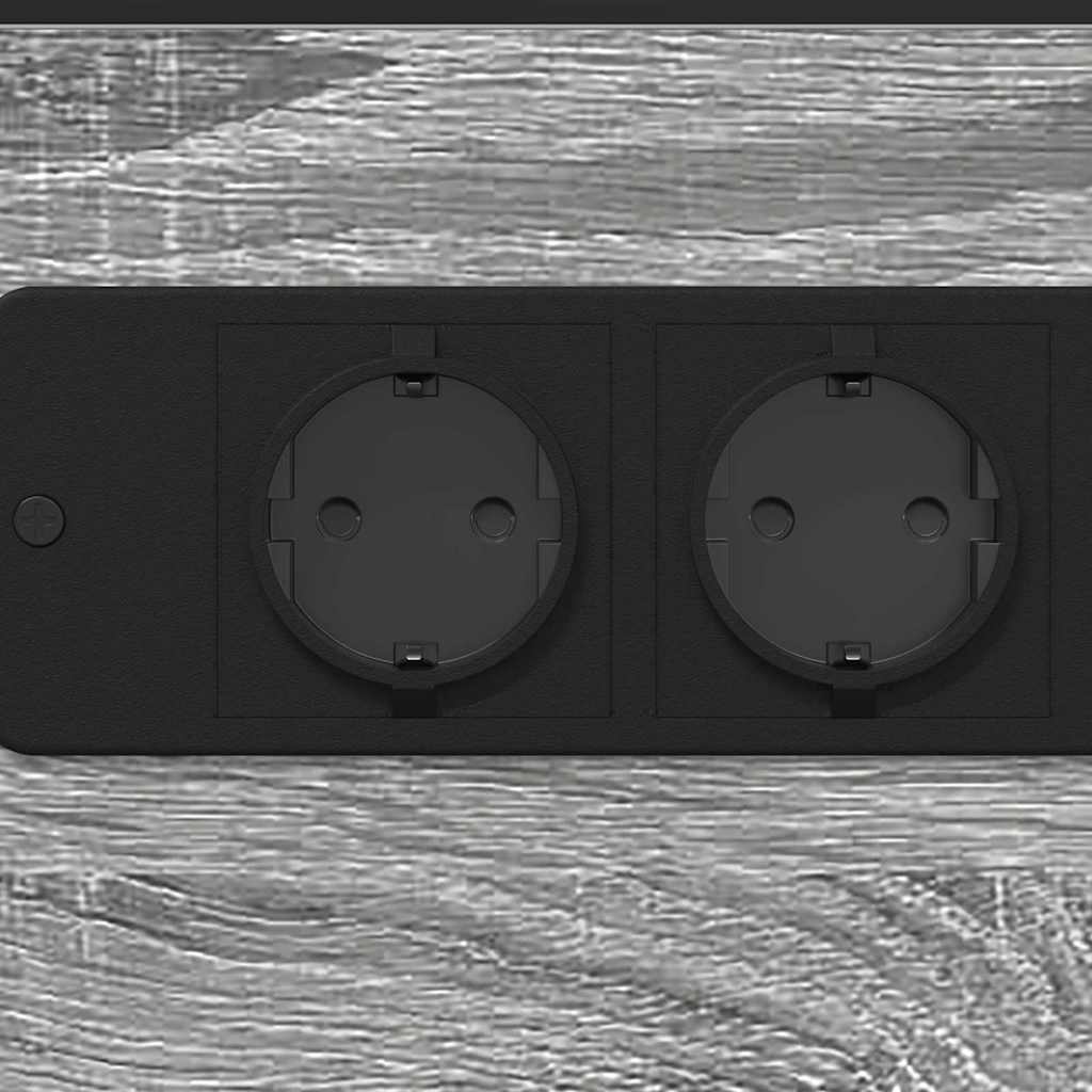 Bedside Table Grey sonoma Engineered wood