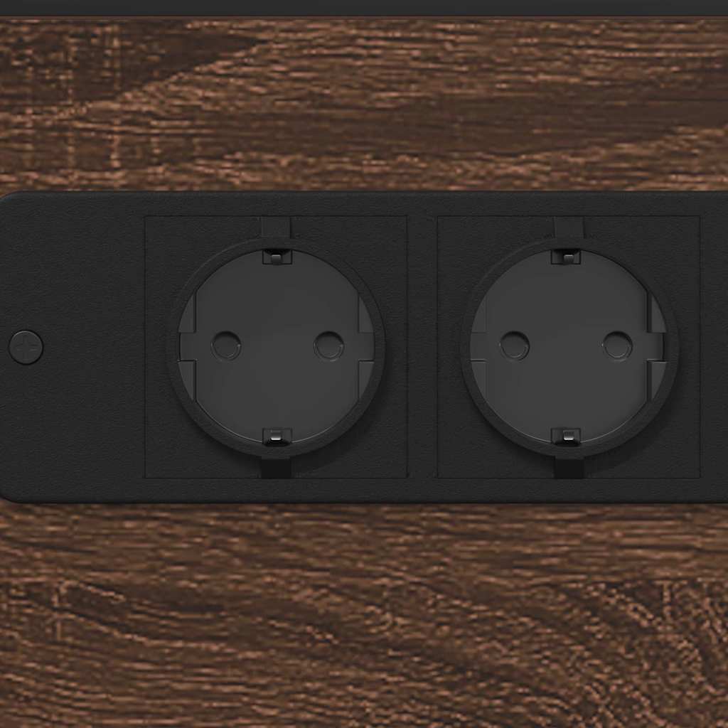 Bedside Table Brown oak Engineered wood