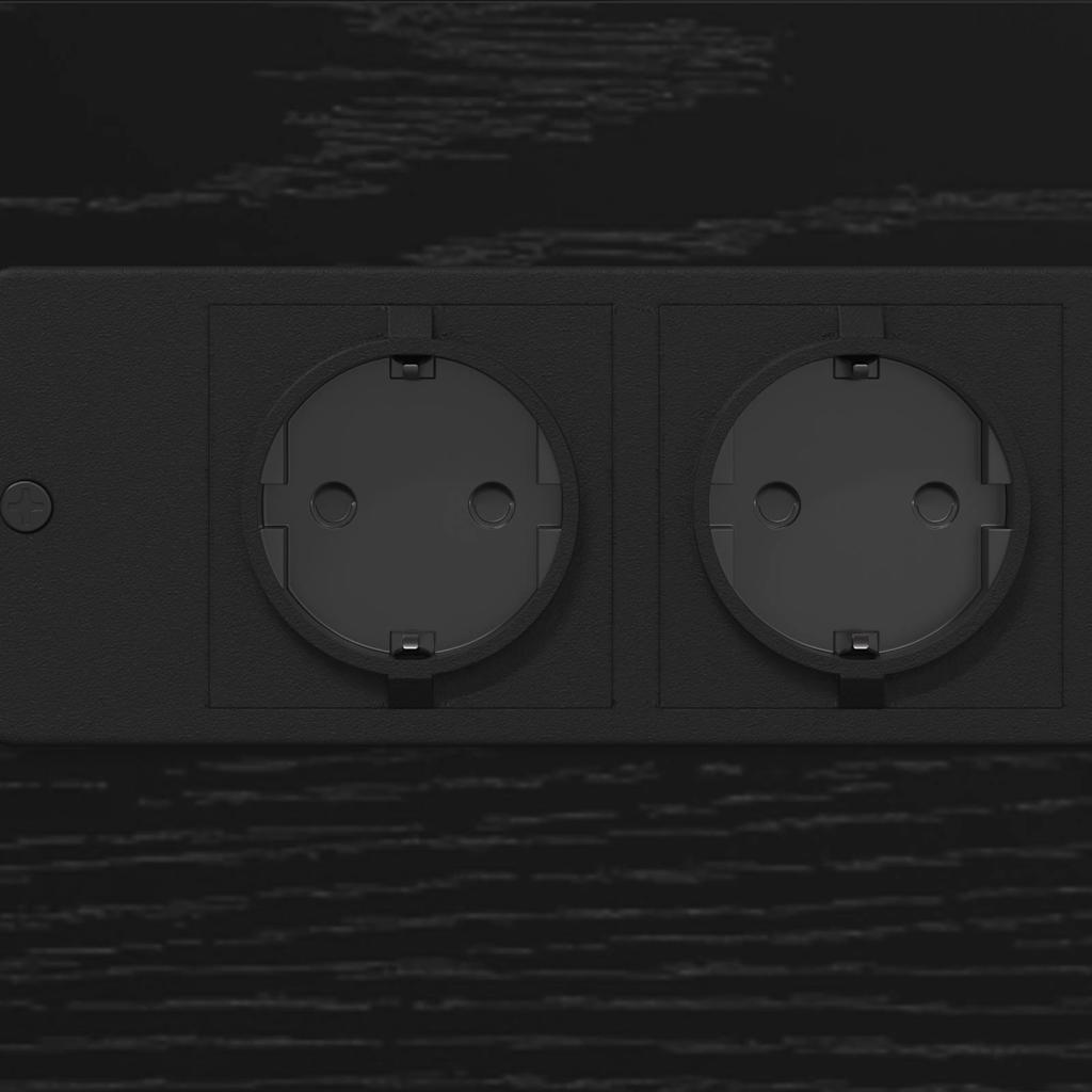 Bedside Cabinet Black oak 41.5 x 26 x 60.5 cm Engineered wood