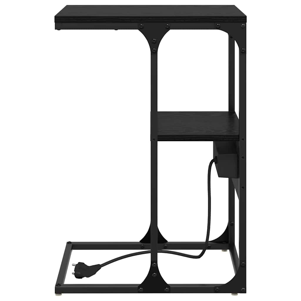 Bedside Cabinet Black oak 41.5 x 26 x 60.5 cm Engineered wood