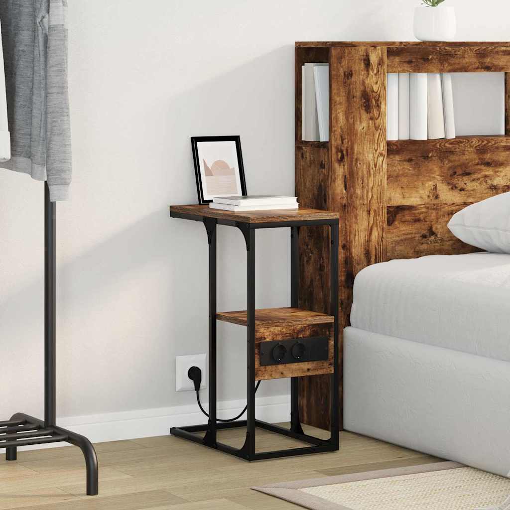 Bedside Cabinet Smoked oak 41.5 x 26 x 60.5 cm Engineered wood