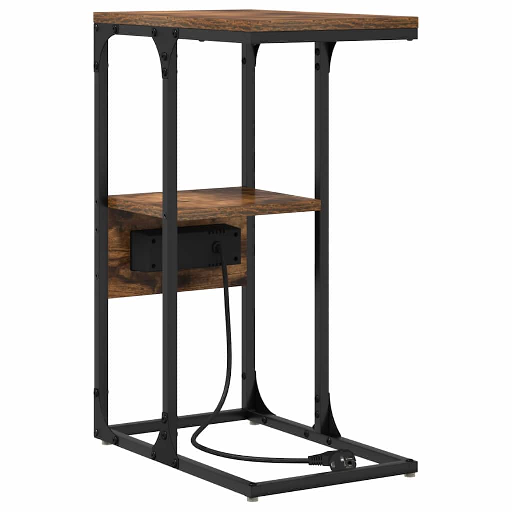 Bedside Cabinet Smoked oak 41.5 x 26 x 60.5 cm Engineered wood