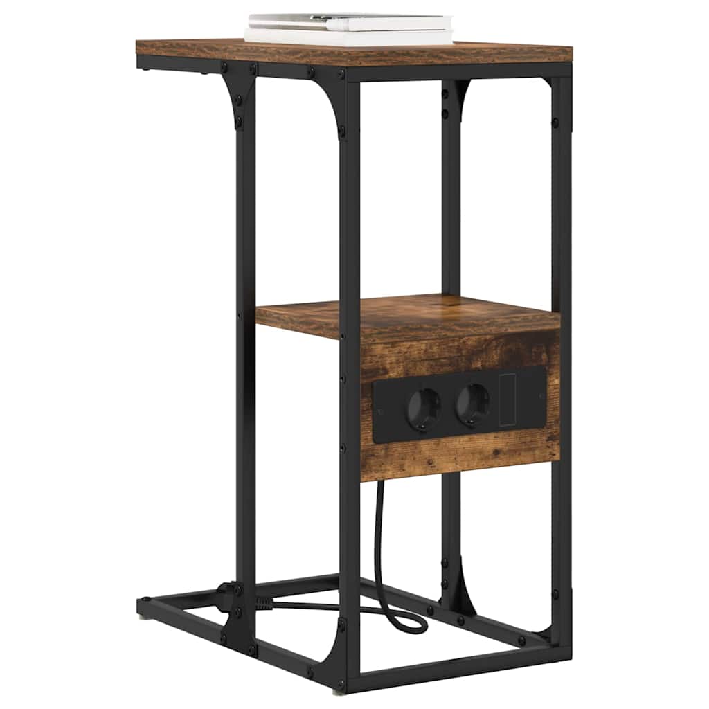 Bedside Cabinet Smoked oak 41.5 x 26 x 60.5 cm Engineered wood