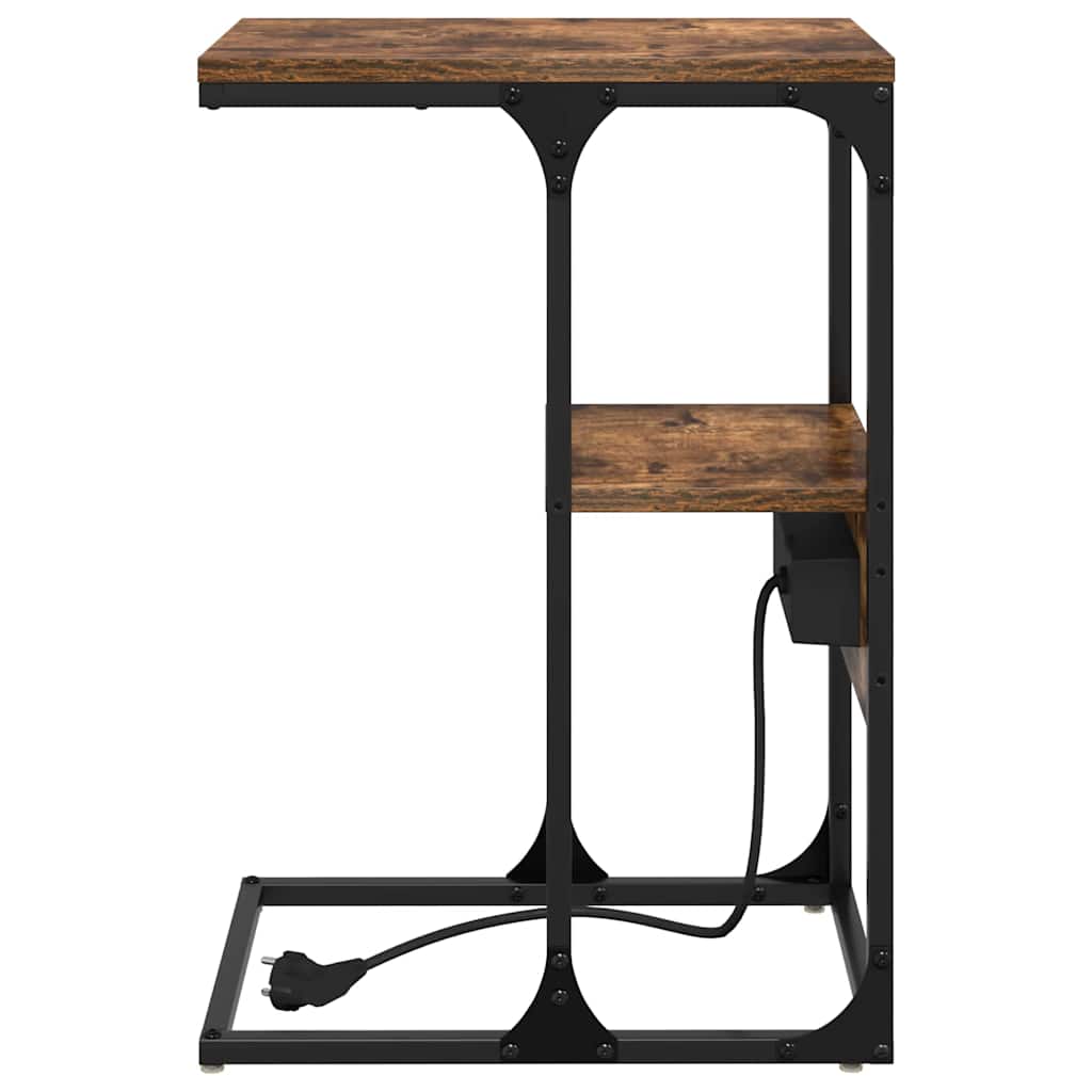 Bedside Cabinet Smoked oak 41.5 x 26 x 60.5 cm Engineered wood