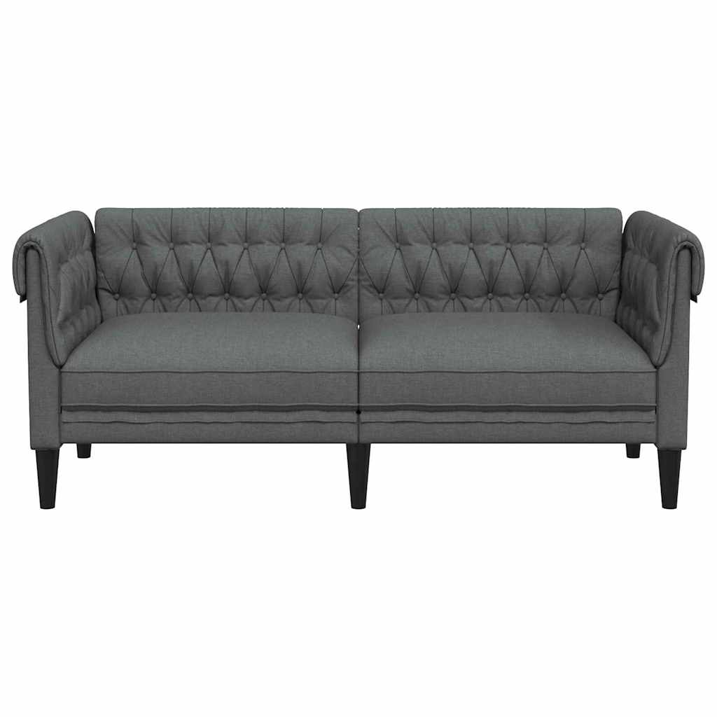 Chesterfield Sofa Other Dark grey 182.5 x 74.5 x 74.5 cm Fabric