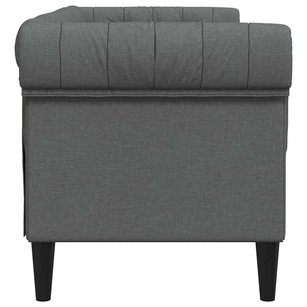 Chesterfield Sofa Other Dark grey 182.5 x 74.5 x 74.5 cm Fabric